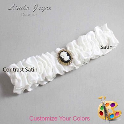 Couture Garters / Custom Wedding Garter / Customizable Wedding Garters / Personalized Wedding Garters / Cally #01-M15 / Wedding Garters / Bridal Garter / Prom Garter / Linda Joyce Couture