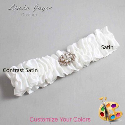 Couture Garters / Custom Wedding Garter / Customizable Wedding Garters / Personalized Wedding Garters / Fay #01-M16 / Wedding Garters / Bridal Garter / Prom Garter / Linda Joyce Couture