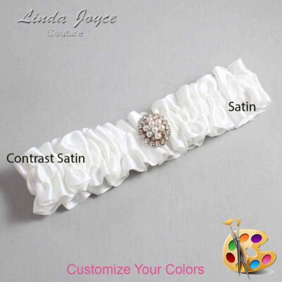 Couture Garters / Custom Wedding Garter / Customizable Wedding Garters / Personalized Wedding Garters / Leigh #01-M17 / Wedding Garters / Bridal Garter / Prom Garter / Linda Joyce Couture