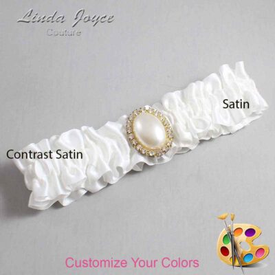 Couture Garters / Custom Wedding Garter / Customizable Wedding Garters / Personalized Wedding Garters / Halle #01-M29 / Wedding Garters / Bridal Garter / Prom Garter / Linda Joyce Couture