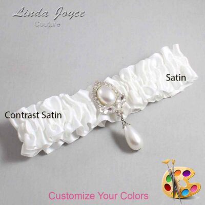 Couture Garters / Custom Wedding Garter / Customizable Wedding Garters / Personalized Wedding Garters / Grace #01-M32 / Wedding Garters / Bridal Garter / Prom Garter / Linda Joyce Couture