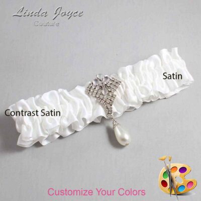 Couture Garters / Custom Wedding Garter / Customizable Wedding Garters / Personalized Wedding Garters / Lauren #01-M33 / Wedding Garters / Bridal Garter / Prom Garter / Linda Joyce Couture