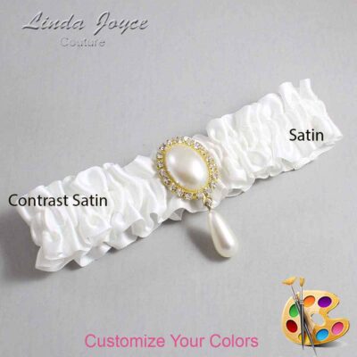 Couture Garters / Custom Wedding Garter / Customizable Wedding Garters / Personalized Wedding Garters / Cora #01-M34 / Wedding Garters / Bridal Garter / Prom Garter / Linda Joyce Couture