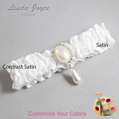 Couture Garters / Custom Wedding Garter / Customizable Wedding Garters / Personalized Wedding Garters / Cora #01-M35 / Wedding Garters / Bridal Garter / Prom Garter / Linda Joyce Couture