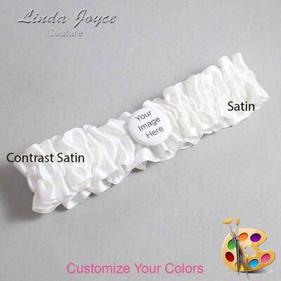Couture Garters / Custom Wedding Garter / Customizable Wedding Garters / Personalized Wedding Garters / Custom Button #01-M44 / Wedding Garters / Bridal Garter / Prom Garter / Linda Joyce Couture