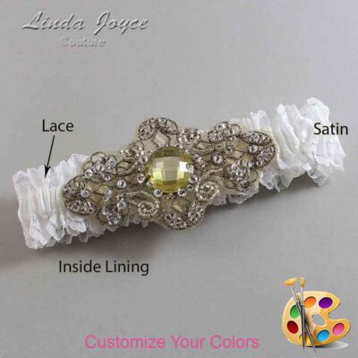 Couture Garters / Custom Wedding Garter / Customizable Wedding Garters / Personalized Wedding Garters / Bijou # 04-A01-Antique / Wedding Garters / Bridal Garter / Prom Garter / Linda Joyce Couture