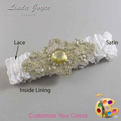 Couture Garters / Custom Wedding Garter / Customizable Wedding Garters / Personalized Wedding Garters / Bijou # 04-A03-Gold / Wedding Garters / Bridal Garter / Prom Garter / Linda Joyce Couture