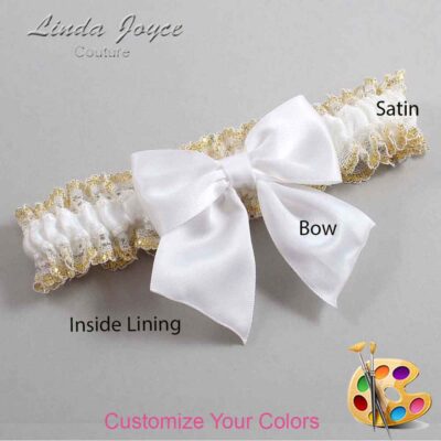 Couture Garters / Custom Wedding Garter / Customizable Wedding Garters / Personalized Wedding Garters / Kimberly #04-B01-00 / Wedding Garters / Bridal Garter / Prom Garter / Linda Joyce Couture