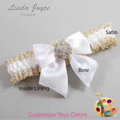 Couture Garters / Custom Wedding Garter / Customizable Wedding Garters / Personalized Wedding Garters / Elizabeth #04-B01-M11 / Wedding Garters / Bridal Garter / Prom Garter / Linda Joyce Couture