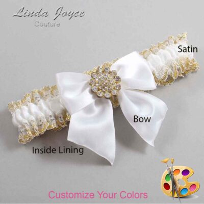 Couture Garters / Custom Wedding Garter / Customizable Wedding Garters / Personalized Wedding Garters / Penny #04-B01-M12 / Wedding Garters / Bridal Garter / Prom Garter / Linda Joyce Couture