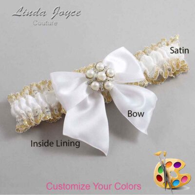 Couture Garters / Custom Wedding Garter / Customizable Wedding Garters / Personalized Wedding Garters / Monica #04-B01-M13 / Wedding Garters / Bridal Garter / Prom Garter / Linda Joyce Couture