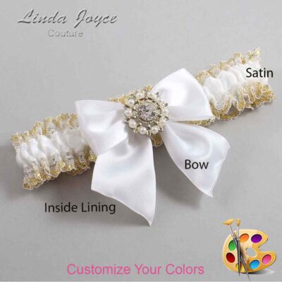 Couture Garters / Custom Wedding Garter / Customizable Wedding Garters / Personalized Wedding Garters / Adelle #04-B01-M14 / Wedding Garters / Bridal Garter / Prom Garter / Linda Joyce Couture