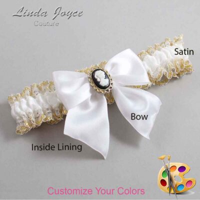 Couture Garters / Custom Wedding Garter / Customizable Wedding Garters / Personalized Wedding Garters / Amy #04-B01-M15 / Wedding Garters / Bridal Garter / Prom Garter / Linda Joyce Couture