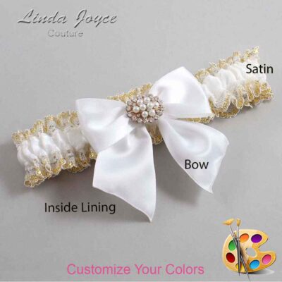 Couture Garters / Custom Wedding Garter / Customizable Wedding Garters / Personalized Wedding Garters / Cynthia #04-B01-M16 / Wedding Garters / Bridal Garter / Prom Garter / Linda Joyce Couture