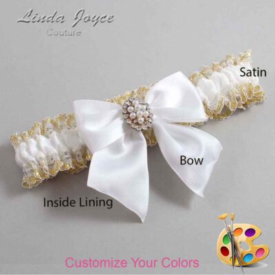 Couture Garters / Custom Wedding Garter / Customizable Wedding Garters / Personalized Wedding Garters / Annie #04-B01-M17 / Wedding Garters / Bridal Garter / Prom Garter / Linda Joyce Couture