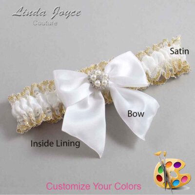 Couture Garters / Custom Wedding Garter / Customizable Wedding Garters / Personalized Wedding Garters / Kourtney #04-B01-M20 / Wedding Garters / Bridal Garter / Prom Garter / Linda Joyce Couture