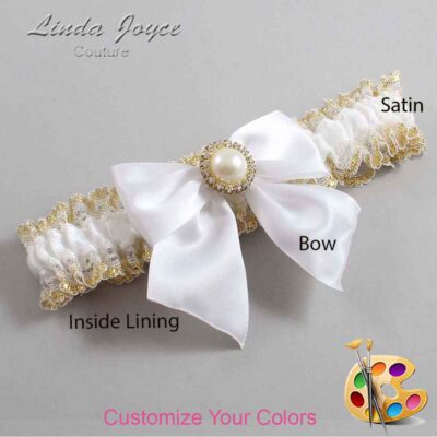 Couture Garters / Custom Wedding Garter / Customizable Wedding Garters / Personalized Wedding Garters / Paige #04-B01-M21 / Wedding Garters / Bridal Garter / Prom Garter / Linda Joyce Couture