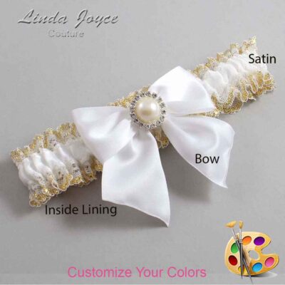 Couture Garters / Custom Wedding Garter / Customizable Wedding Garters / Personalized Wedding Garters / Paige #04-B01-M22 / Wedding Garters / Bridal Garter / Prom Garter / Linda Joyce Couture