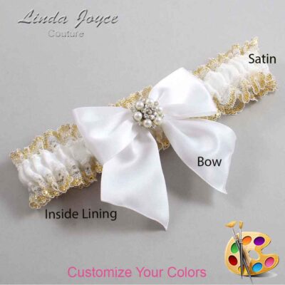 Couture Garters / Custom Wedding Garter / Customizable Wedding Garters / Personalized Wedding Garters / Naomi #04-B01-M23 / Wedding Garters / Bridal Garter / Prom Garter / Linda Joyce Couture