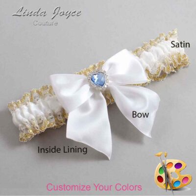 Couture Garters / Custom Wedding Garter / Customizable Wedding Garters / Personalized Wedding Garters / Kittie #04-B01-M25 / Wedding Garters / Bridal Garter / Prom Garter / Linda Joyce Couture