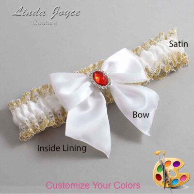 Couture Garters / Custom Wedding Garter / Customizable Wedding Garters / Personalized Wedding Garters / Danita #04-B01-M26 / Wedding Garters / Bridal Garter / Prom Garter / Linda Joyce Couture