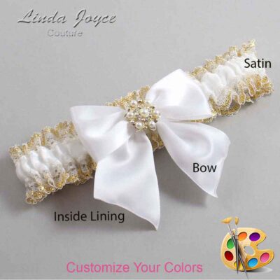Couture Garters / Custom Wedding Garter / Customizable Wedding Garters / Personalized Wedding Garters / Larissa #04-B01-M27 / Wedding Garters / Bridal Garter / Prom Garter / Linda Joyce Couture