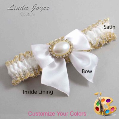 Couture Garters / Custom Wedding Garter / Customizable Wedding Garters / Personalized Wedding Garters / Nicole #04-B01-M28 / Wedding Garters / Bridal Garter / Prom Garter / Linda Joyce Couture