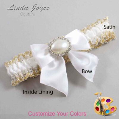 Couture Garters / Custom Wedding Garter / Customizable Wedding Garters / Personalized Wedding Garters / Nicole #04-B01-M30 / Wedding Garters / Bridal Garter / Prom Garter / Linda Joyce Couture
