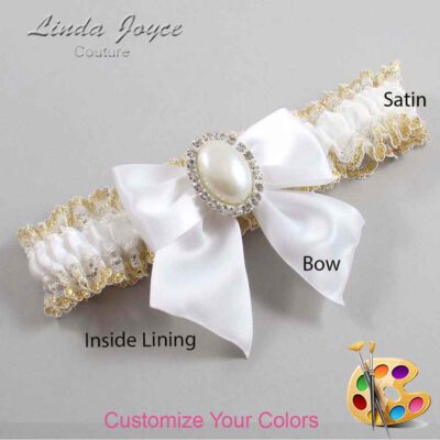 Couture Garters / Custom Wedding Garter / Customizable Wedding Garters / Personalized Wedding Garters / Maggie #04-B01-M31 / Wedding Garters / Bridal Garter / Prom Garter / Linda Joyce Couture