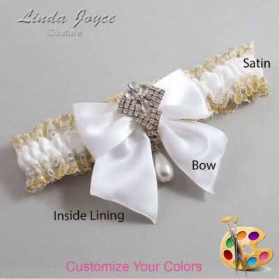 Couture Garters / Custom Wedding Garter / Customizable Wedding Garters / Personalized Wedding Garters / Madeline #04-B01-M33 / Wedding Garters / Bridal Garter / Prom Garter / Linda Joyce Couture
