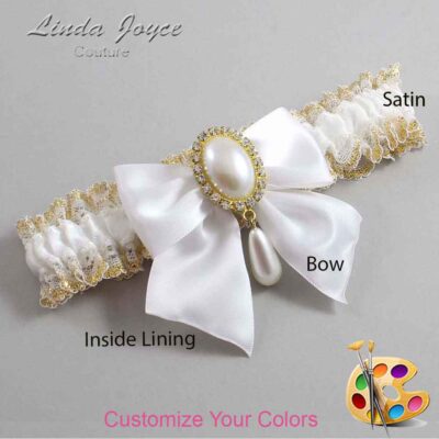 Couture Garters / Custom Wedding Garter / Customizable Wedding Garters / Personalized Wedding Garters / Michaela #04-B01-M34 / Wedding Garters / Bridal Garter / Prom Garter / Linda Joyce Couture