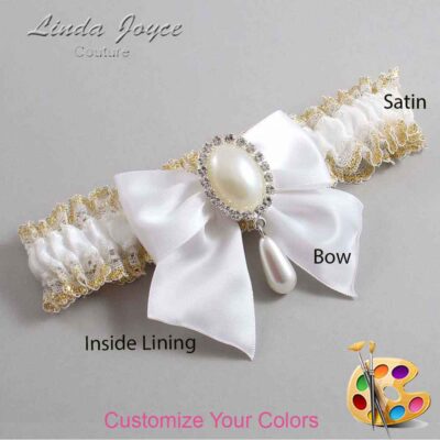 Couture Garters / Custom Wedding Garter / Customizable Wedding Garters / Personalized Wedding Garters / Michaela #04-B01-M35 / Wedding Garters / Bridal Garter / Prom Garter / Linda Joyce Couture