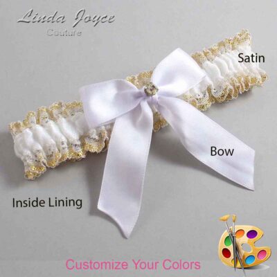 Couture Garters / Custom Wedding Garter / Customizable Wedding Garters / Personalized Wedding Garters / Rylee #04-B02-M03 / Wedding Garters / Bridal Garter / Prom Garter / Linda Joyce Couture