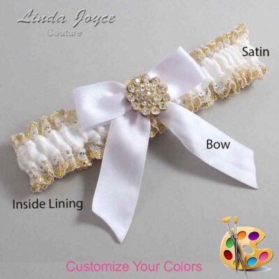 Couture Garters / Custom Wedding Garter / Customizable Wedding Garters / Personalized Wedding Garters / Tamera #04-B02-M12 / Wedding Garters / Bridal Garter / Prom Garter / Linda Joyce Couture