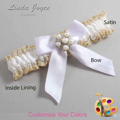 Couture Garters / Custom Wedding Garter / Customizable Wedding Garters / Personalized Wedding Garters / Sheena #04-B02-M13 / Wedding Garters / Bridal Garter / Prom Garter / Linda Joyce Couture