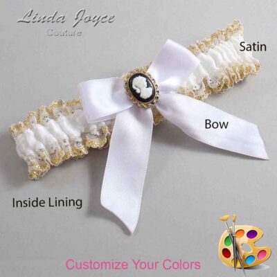 Couture Garters / Custom Wedding Garter / Customizable Wedding Garters / Personalized Wedding Garters / Sherri #04-B02-M15 / Wedding Garters / Bridal Garter / Prom Garter / Linda Joyce Couture