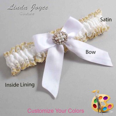 Couture Garters / Custom Wedding Garter / Customizable Wedding Garters / Personalized Wedding Garters / Penelope #04-B02-M16 / Wedding Garters / Bridal Garter / Prom Garter / Linda Joyce Couture