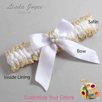 Couture Garters / Custom Wedding Garter / Customizable Wedding Garters / Personalized Wedding Garters / Prudence #04-B02-M20 / Wedding Garters / Bridal Garter / Prom Garter / Linda Joyce Couture