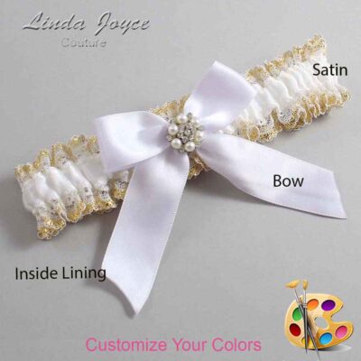 Couture Garters / Custom Wedding Garter / Customizable Wedding Garters / Personalized Wedding Garters / Natasha #04-B02-M23 / Wedding Garters / Bridal Garter / Prom Garter / Linda Joyce Couture