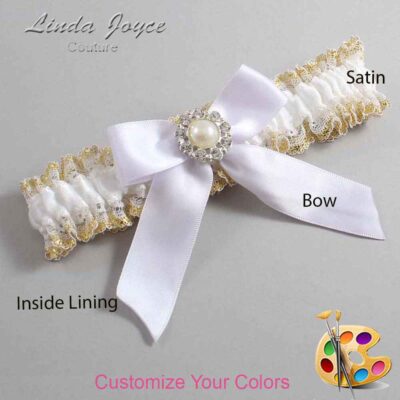 Couture Garters / Custom Wedding Garter / Customizable Wedding Garters / Personalized Wedding Garters / Mya #04-B02-M24 / Wedding Garters / Bridal Garter / Prom Garter / Linda Joyce Couture