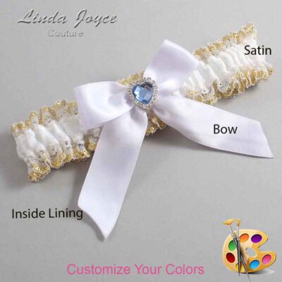 Couture Garters / Custom Wedding Garter / Customizable Wedding Garters / Personalized Wedding Garters / Misty #04-B02-M25 / Wedding Garters / Bridal Garter / Prom Garter / Linda Joyce Couture