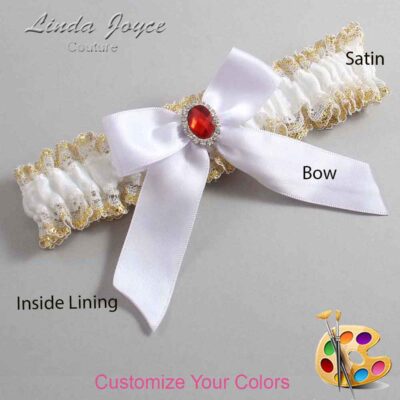 Couture Garters / Custom Wedding Garter / Customizable Wedding Garters / Personalized Wedding Garters / Nattie #04-B02-M26 / Wedding Garters / Bridal Garter / Prom Garter / Linda Joyce Couture