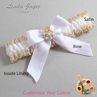 Couture Garters / Custom Wedding Garter / Customizable Wedding Garters / Personalized Wedding Garters / Selina #04-B02-M27 / Wedding Garters / Bridal Garter / Prom Garter / Linda Joyce Couture