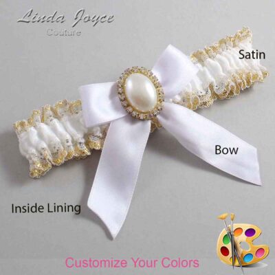 Couture Garters / Custom Wedding Garter / Customizable Wedding Garters / Personalized Wedding Garters / Niki #04-B02-M29 / Wedding Garters / Bridal Garter / Prom Garter / Linda Joyce Couture