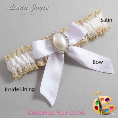 Couture Garters / Custom Wedding Garter / Customizable Wedding Garters / Personalized Wedding Garters / Niki #04-B02-M31 / Wedding Garters / Bridal Garter / Prom Garter / Linda Joyce Couture