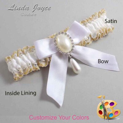 Couture Garters / Custom Wedding Garter / Customizable Wedding Garters / Personalized Wedding Garters / Trina #04-B02-M35 / Wedding Garters / Bridal Garter / Prom Garter / Linda Joyce Couture