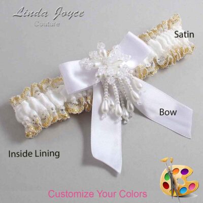 Couture Garters / Custom Wedding Garter / Customizable Wedding Garters / Personalized Wedding Garters / Merlene #04-B02-M38 / Wedding Garters / Bridal Garter / Prom Garter / Linda Joyce Couture