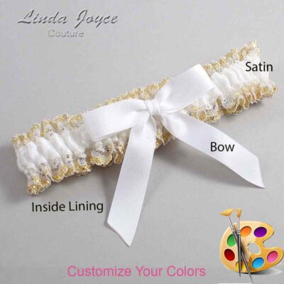 Couture Garters / Custom Wedding Garter / Customizable Wedding Garters / Personalized Wedding Garters / Paulette #04-B03-00 / Wedding Garters / Bridal Garter / Prom Garter / Linda Joyce Couture