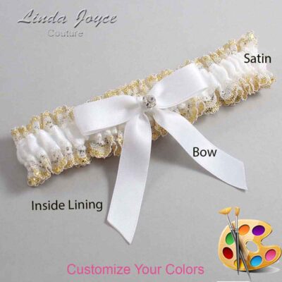 Couture Garters / Custom Wedding Garter / Customizable Wedding Garters / Personalized Wedding Garters / Jana #04-B03-M04 / Wedding Garters / Bridal Garter / Prom Garter / Linda Joyce Couture