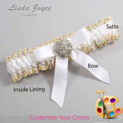 Couture Garters / Custom Wedding Garter / Customizable Wedding Garters / Personalized Wedding Garters / Alicia #04-B03-M11 / Wedding Garters / Bridal Garter / Prom Garter / Linda Joyce Couture